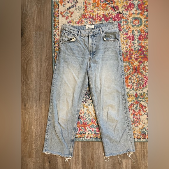 Reformation Vintage High Straight Crop in Montauk - Picture 2 of 8